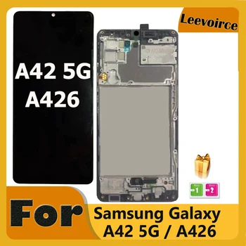 100% Оригинал Для Samsung Galaxy A42 5G ЖК-дисплей Сенсорный Экран с рамкой в сборе Дигитайзер Для Samsung A42 A426 A426B LCD