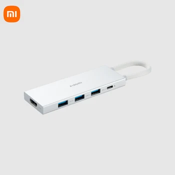 100% Оригинальный Xiaomi Type-C 5 в 1 Удлинитель порта Док-станции USB3.0/Type-C/HDMI Многофункциональная Поддержка передачи 4K UHD