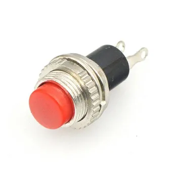 10шт 10 мм маленький кнопочный переключатель красного и зеленого цветов DS-314 без блокировки, точечный кнопочный переключатель с самоустанавливающимся переключателем