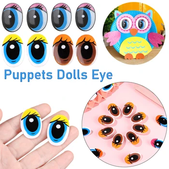 10шт 3D Куклы Глаза Милые Красочные Овальные Мультяшные Пластиковые Глаза DIY Куклы Ручной Работы Аксессуары Игрушки Детские Мягкие Игрушки Плюшевые Глаза