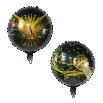 10шт Микрофон Воздушный шар Караоке Надувной динамик для декора вечеринки 80-х 90-х годов Мальчик Рэпер Хип-хоп Музыка для дня рождения Майк Баллон