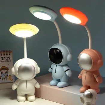 2023 Новая прекрасная настольная лампа для зарядки через USB, Складная светодиодная маленькая настольная лампа, ночник с мультяшными животными, прикроватная лампа, подарок на день рождения