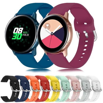 20мм 22мм Универсальный Ремешок для Samsung Galaxy Watch Active 2 Watch 3 4 5 Gear S3 Ремешок для Часов Браслет Ремешок для Amazfit bip