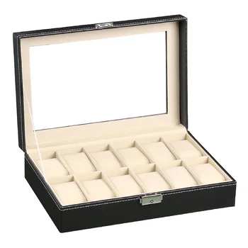 61012 20 Слотов Коробка для наручных часов Держатель для часов Чехол для хранения Органайзер из искусственной кожи Коробка для показа часов regalos para hombre