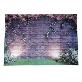 7x5 футов Цветы для фотосъемки на стене Кирпичный Фон Весенний Фон Stuido