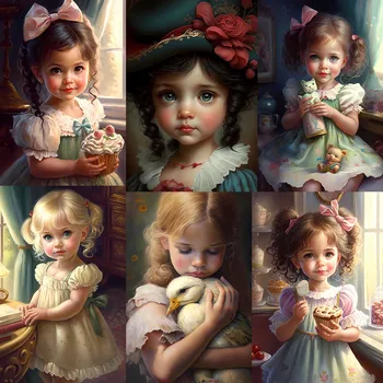 9 шт./упак. Милые маленькие девочки, кукла-принцесса, наклейка 