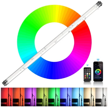 LUXCEO P120 RGB Photography Light с управлением через приложение, портативная светодиодная палочка для видеосъемки 360 °, полноцветная водонепроницаемая красочная палочка IP68