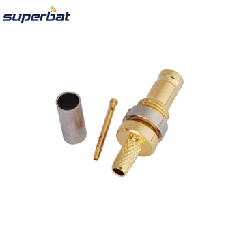Superbat 75 Ом 1.1.0 / 2.3 С прямым обжимным креплением радиочастотный коаксиальный разъем для кабеля RG316, RG174