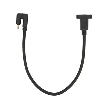 USB-кабель 0,3 м USB 3.1 Type‑C от мужчины к женщине 10 Гбит/с U-образный колено с отверстием для винта для крепления на панели Автомобильный кабель для передачи данных