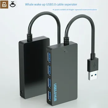 Youpin Whale wake USB 3.0 концентратор 4-портовый адаптер с несколькими разветвителями Высокоскоростной многократный расширитель для компьютера ПК Аксессуары для ноутбуков
