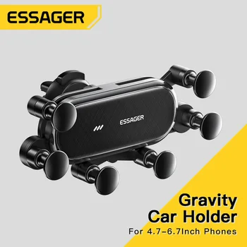 Автомобильный держатель для телефона Gravity, универсальный зажим для воздухоотвода, подставка GPS для мобильного телефона, крепление в автомобиле, подставка для iPhone 14 Xiaomi Samsung