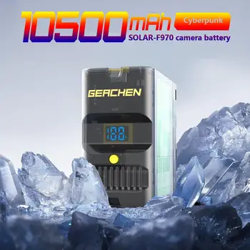 Аккумулятор камеры GEACHEN SOLRR-F970 10050 мАч Поддерживает быструю зарядку PD27W с USB-C/A Для Sony NP-F550, NP-F770, NP-F950, NP-F970 и т. Д