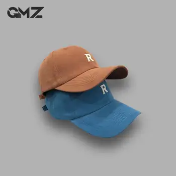 Бейсболка, повседневная хлопковая кепка-снэпбэк для женщин и мужчин, модная шляпа с нашивкой в виде буквы R, летние солнцезащитные козырьки, кепки унисекс