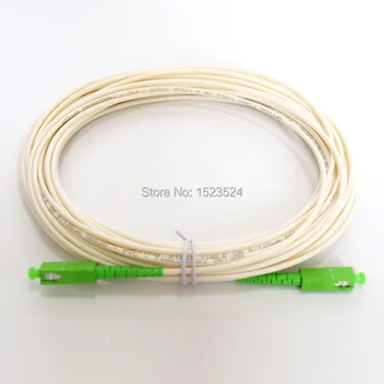 Белый Однорежимный симплекс 3,0 мм 10 метров SC/ APC Волоконно-оптический соединительный кабель Патч-корд Волоконно-оптическая перемычка