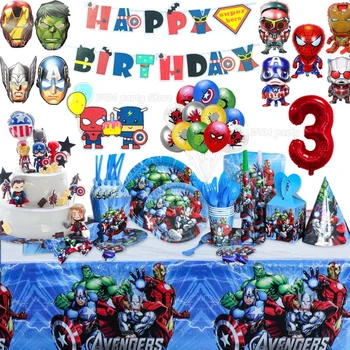 Воздушный шар с Супергероем Диснея, Человек-паук, Воздушные шары из алюминиевой фольги, украшение для детского Дня рождения, Мстители, Железный Человек, Праздничные принадлежности