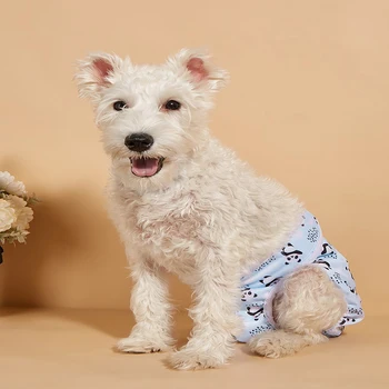 Гигиенические физиологические штаны для собак с мультяшным принтом, гигиенические шорты для щенков, нижнее белье, защитные штаны для собак