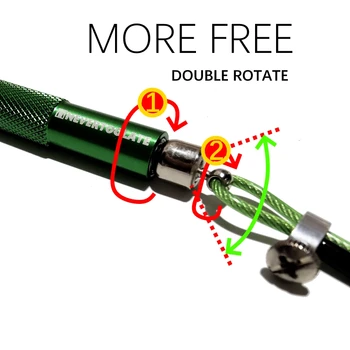 Двойной поворот более свободный 2,5 мм стальной шнур скакалка с двойной металлической ручкой скоростной прыжок скакалка многоцветная