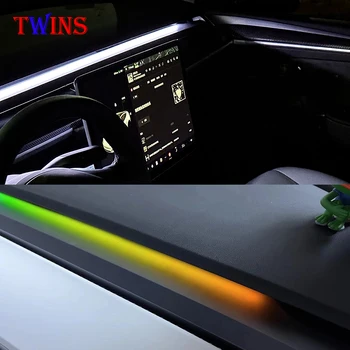 Динамическое освещение Рассеянный свет для Tesla Model3 Model Y 2021--2023 Атмосферная лампа Modle 3 Mmi Control