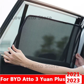 Для BYD Atto 3 Yuan Plus EV 2022 2023 Автомобильный Солнцезащитный Козырек Магнитная Защита Заднего Переднего Стекла Солнцезащитный Козырек Козырек Протектор Аксессуары