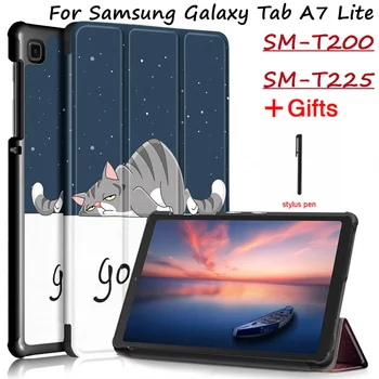 Для Samsung Galaxy Tab A7 lite 8.7 SM-T220 T225 Чехол для планшета из искусственной кожи Смарт-Магнитный чехол для Samsung Galaxy Tab A7 Lite Funda