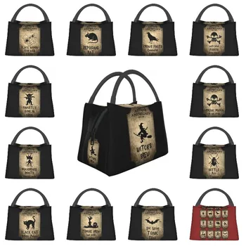 Женская сумка для ланча с изоляцией от ведьмы на Хэллоуин, готическая ведьма, оккультное колдовство, термоохладитель, ланч-бокс для еды, офис в больнице