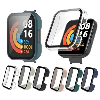 Защитный чехол + стеклянная защитная пленка для экрана для Xiaomi Redmi Watch 2 Lite, силиконовый чехол, ремешок для часов, браслет для Mi Watch2 Lite
