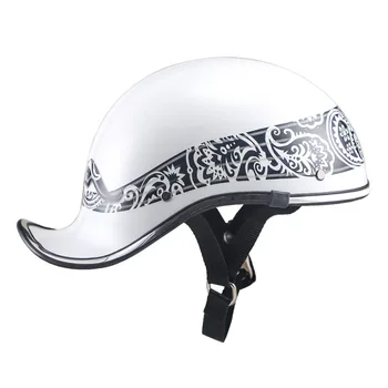 Защитный шлем для скутера в стиле ретро, бейсбольная кепка для мотоцикла, винтажные электрические велосипедные мотоциклетные классические модные шлемы