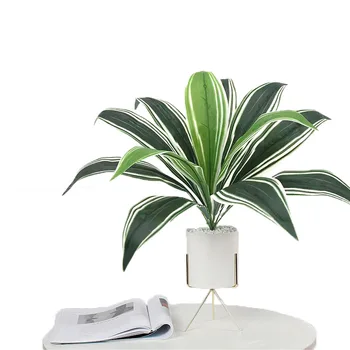 искусственные тропические растения 17 дюймов, большие Искусственные Пальмовые растения, Пластиковый лист Монстеры для офисного рабочего стола, декора зелени в домашней ванной комнате