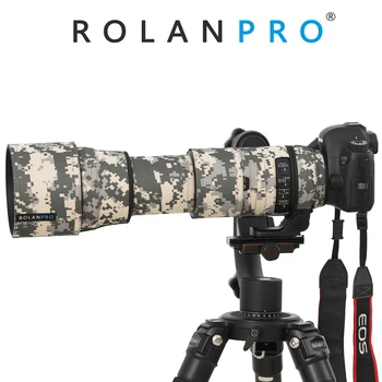 Камуфляжный чехол для объектива ROLANPRO, Дождевик для SIGMA 150-600 мм F5-6.3 DG OS HSM Contemporary (Версия с автофокусировкой), Чехол для Пистолетов