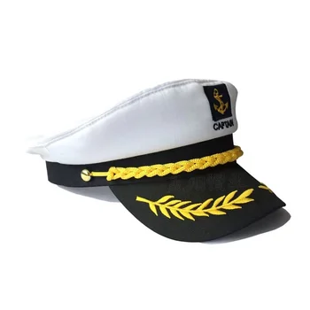 Кепка капитана яхты для взрослых, кепка капитана Военно-морского флота, шляпа для Хэллоуина, вечерние наряды