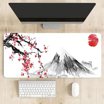 Коврик для мыши очень большого размера Cherry Blossom, изготовленный на заказ Компьютер, Новый настольный коврик для офисного ноутбука, мягкий коврик для мыши из натурального каучука, японский Pag