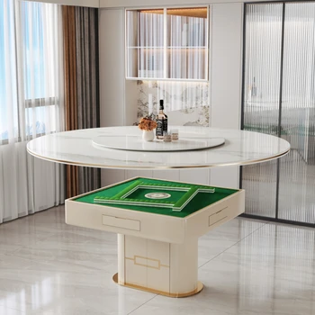круглый шахматный стол, высококачественная автоматическая машина для игры в маджонг, обеденный стол двойного назначения