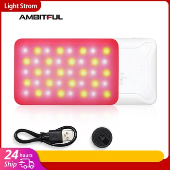 Масштабный Карманный светильник A3 RGB 2800K-6800K с регулируемой яркостью Полноцветный Мини-светодиодный светильник с приложением для телефона DSLR Camera Light Vlogging Live