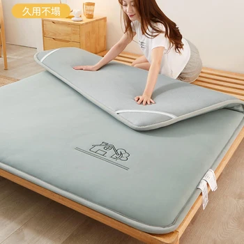 Матрас мягкая подушка бытовой матрас тонкий стиль односпальная кровать в общежитии татами губчатый коврик складной комната для аренды, выделенная