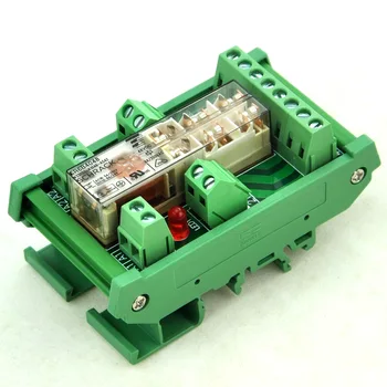 Модуль реле безопасности на DIN-рейке, 48 В переменного / постоянного тока, SR6B4048, 4PST-БЕЗ DPST-NC.