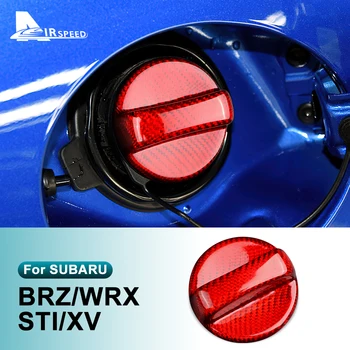 Настоящая Твердая Наклейка Из Углеродного Волокна Для Subaru BRZ 2012-2020 2021 2022 2023 WRX STI XV Универсальный Автомобильный Топливный Бак CapTrim Красного Цвета
