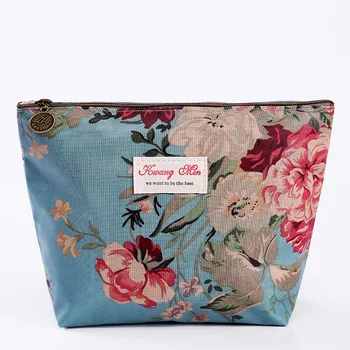Новая сумка для туалетных принадлежностей в корейском стиле, косметички на молнии, цветочный клатч для девочек, женская креативная сумка, портативный органайзер для предметов.