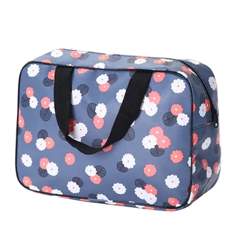 Новая сумка для туалетных принадлежностей для путешествий для девочек, женская косметичка на молнии, органайзер, модная женская сумка с цветочным принтом, большая косметичка