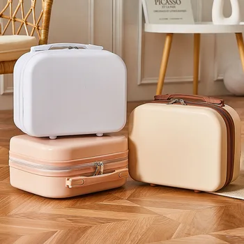 НОВЫЙ 14-дюймовый Мини-чемодан с бриллиантами, симпатичная косметичка, Розовая Маленькая коробка для хранения на молнии Tide