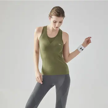 Новый жилет для йоги, женская спортивная одежда для бега, облегающая спину, без рукавов, дышащие, быстросохнущие, тонкие топы для фитнеса