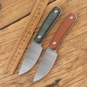 Новый стационарный нож с полотняной рукояткой 14c28n, походный нож, небольшой портативный инструмент для самообороны, нож