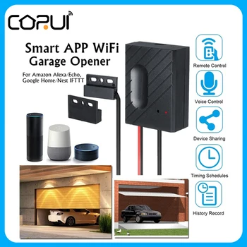 Переключатель Wi-Fi CoRui, умный контроллер открывания гаражных ворот, работает с Alexa Echo, Google Home, eWeLink APP Control, концентратор не требуется
