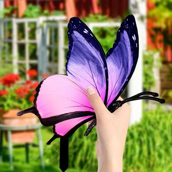 Садовые бабочки Кол Искусственные бабочки Наружное украшение статуи Акриловый кол