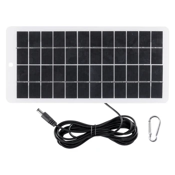Солнечная панель мощностью 5 Вт 12 В, поликремниевые панели, наружное зарядное устройство для солнечной батареи, портативная солнечная панель с портом постоянного тока для батареи 3,7 В