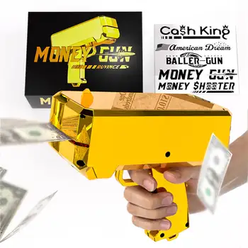 Стрелок Golden Money Guns Make it Rain Money Gun Бумажный игрушечный пистолет Ручной распылитель наличных денег для игровых фильмов
