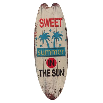 Табличка с доской для серфинга, настенный Пляжный декор, Деревянная Подвесная Деревянная декоративная табличка, прибрежные Морские украшения, летняя вечеринка на доске