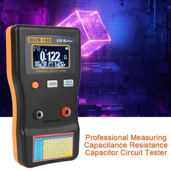 Тестер конденсатора, диагностический инструмент, измеритель емкости, Омметр, профессиональный измерительный прибор, тестер цепи сопротивления емкости MESR-100