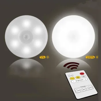 Умный ночник с дистанционным управлением, многорежимный датчик движения, Usb-перезаряжаемый ночной светильник с регулируемой яркостью для умной домашней жизни