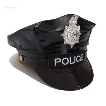 Униформа для косплея на Хэллоуин, шляпа для костюма мужчины Женщины, шляпа газетчика для офицера, шляпа и значок, роль для игры, сценическое представление, челнок