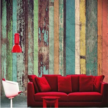Фотообои beibehang Высококачественные обои Индивидуальность Ретро Ностальгический цвет Деревянный бар Кафе Большая Фреска